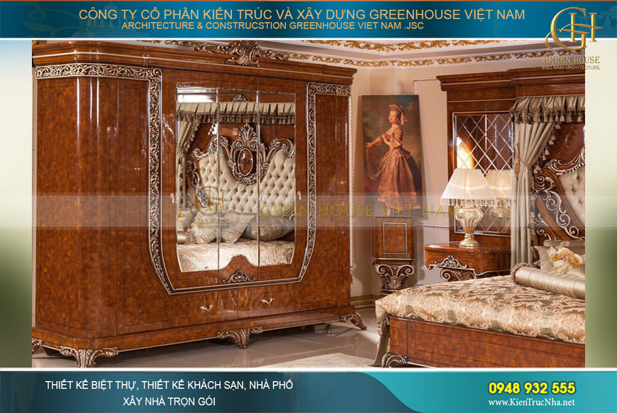 Chiếc tử quần áo được thiết kế tỉ mỉ đến từng chi tiết