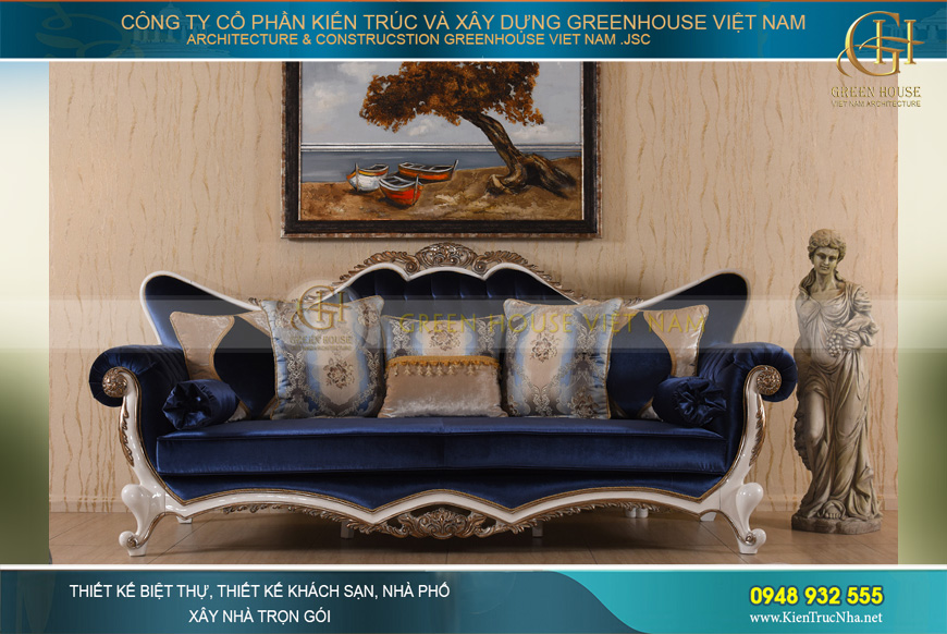 Bộ sofa được thiết kế cầu kì chi tiết
