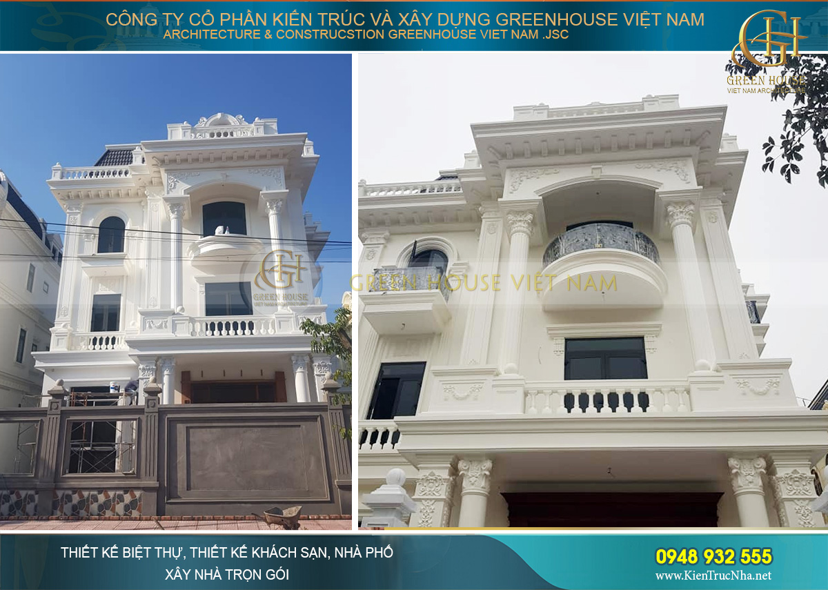 thi công biệt thự 3 tầng 400m2
