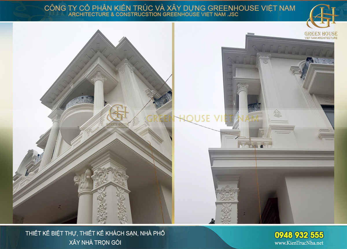 thi công biệt thự 3 tầng 400m2