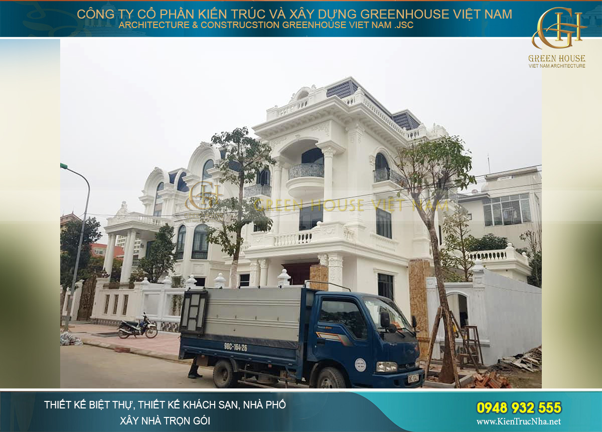 thi công biệt thự 3 tầng 400m2