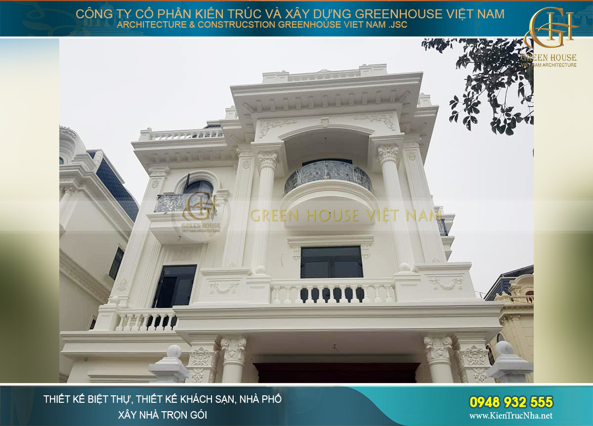 thi công biệt thự 3 tầng 400m2