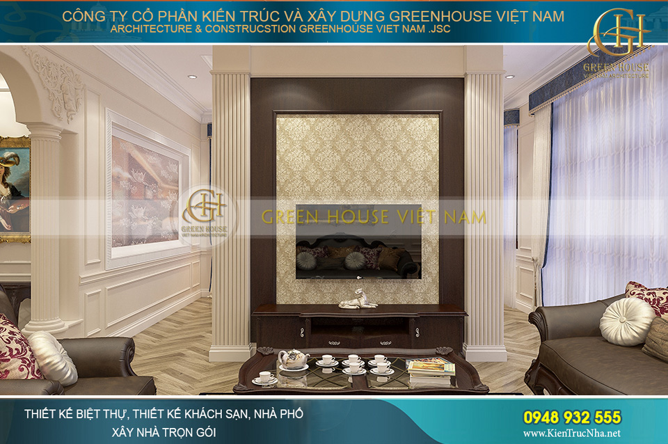 thiết kế nội thất biệt thự tân cổ điển tại Hà Nội