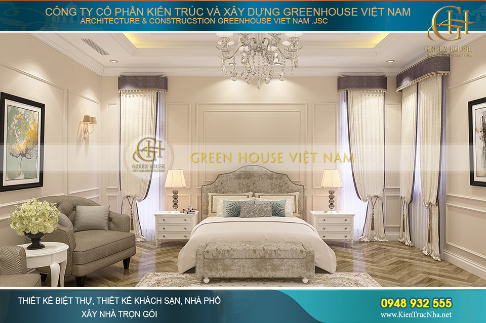 thiết kế nội thất biệt thự tân cổ điển tại Hà Nội