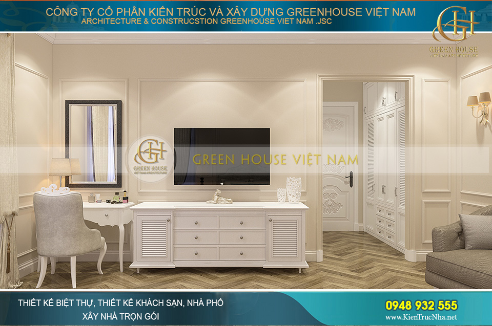 thiết kế nội thất biệt thự tân cổ điển tại Hà Nội