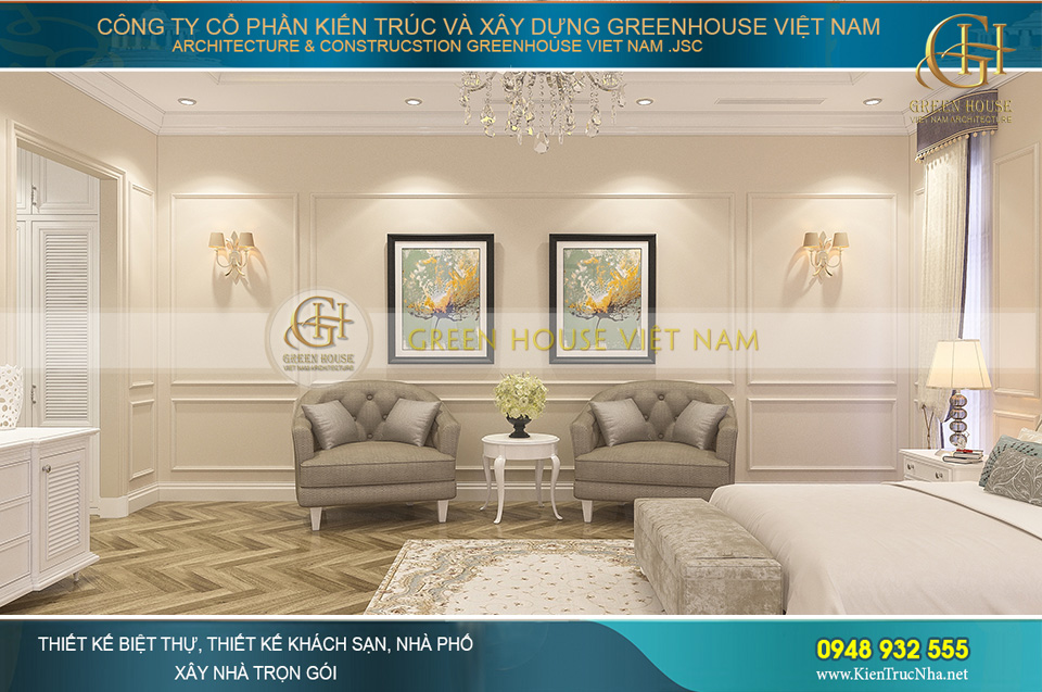 thiết kế nội thất biệt thự tân cổ điển tại Hà Nội