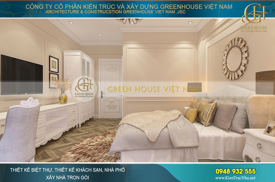 thiết kế nội thất biệt thự tân cổ điển tại Hà Nội