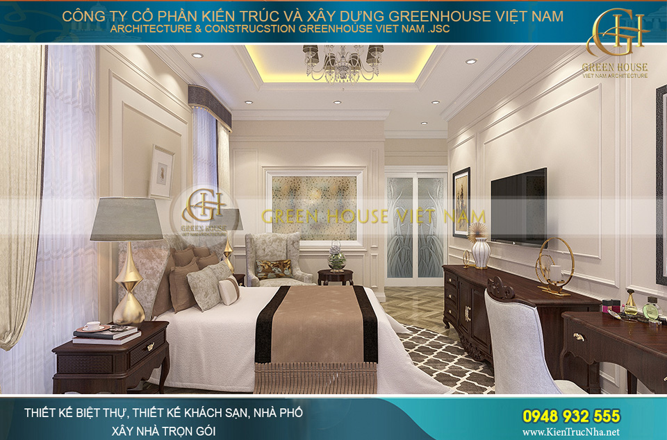 thiết kế nội thất biệt thự tân cổ điển tại Hà Nội