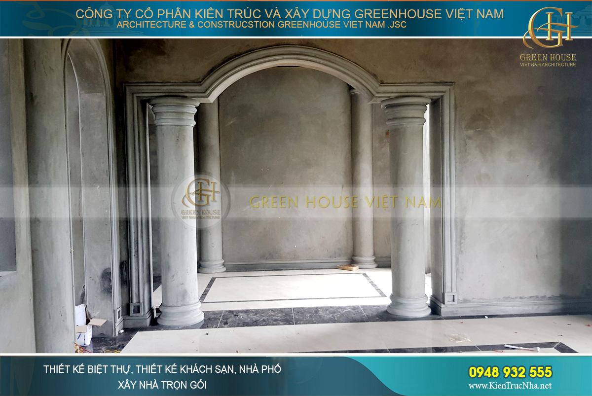 thiết kế biệt thự tân cổ điển 3 tầng tại bắc giang