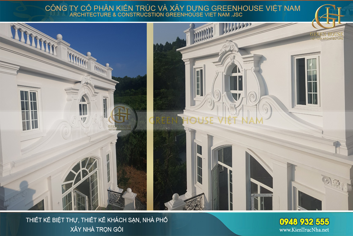 thiết kế biệt thự tân cổ điển 3 tầng tại bắc giang