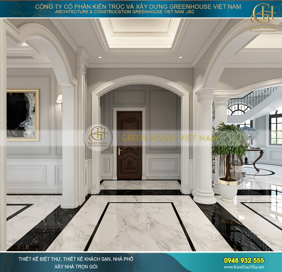 thiết kế nội thất biệt thự tân cổ điển tại Hà Nội