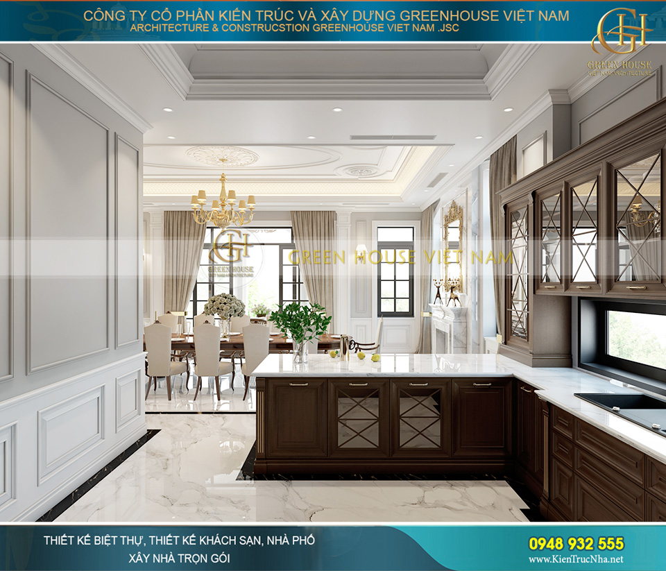 thiết kế nội thất biệt thự tân cổ điển tại Hà Nội