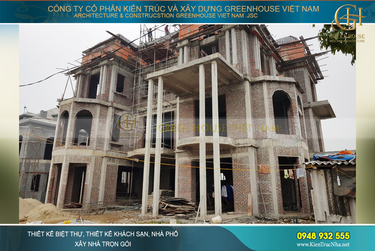 thi công trọn gói biệt thự tân cổ điển 3 tầng