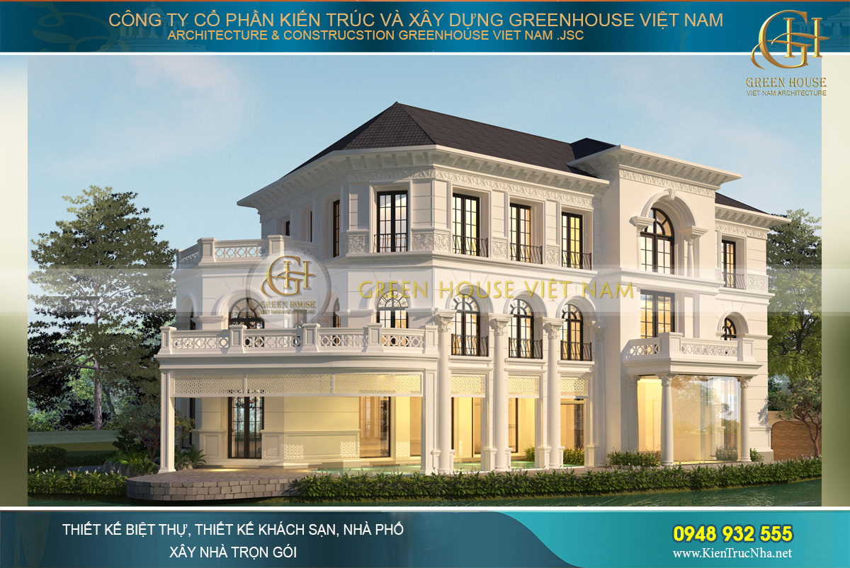 Vẻ đẹp cổ điển lãng mạn của nước Ý hiện lên trọn vẹn trên công trình biệt thự tân cổ điển này