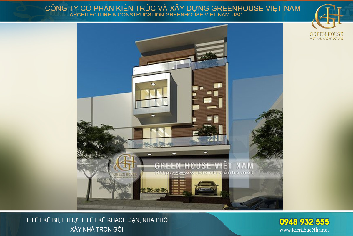 thi công trọn gói nhà phố 4 tầng