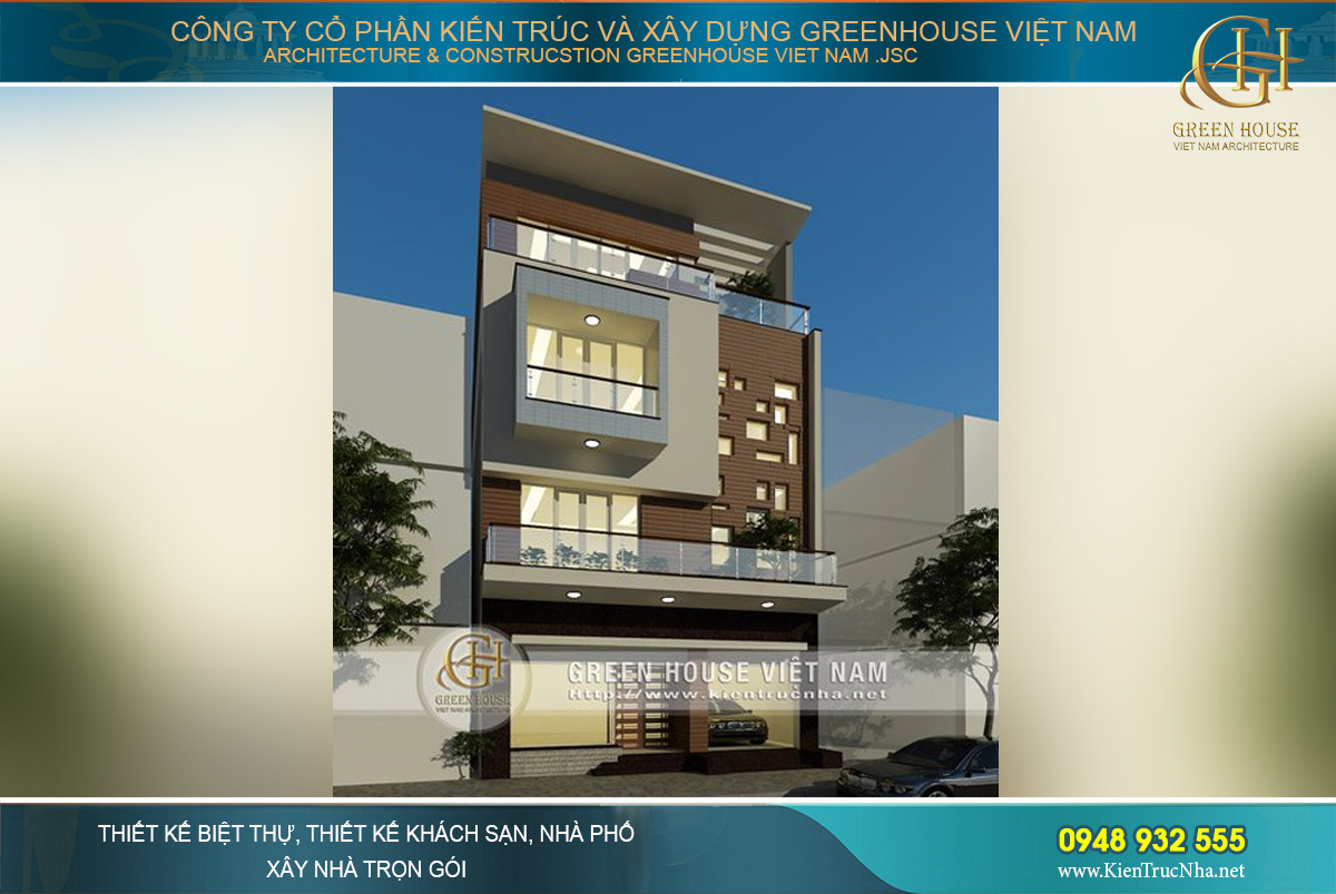 thi công trọn gói nhà phố 4 tầng
