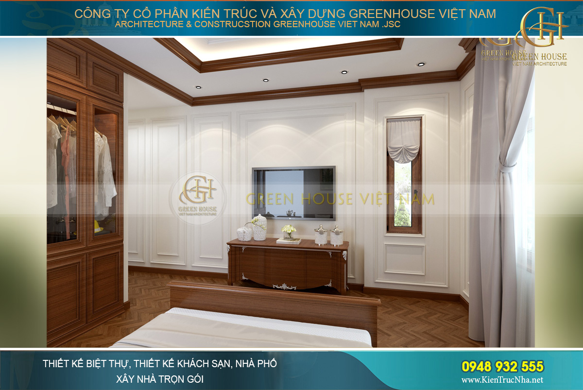 nội thất tân cổ điển cho biệt thự 3 tầng