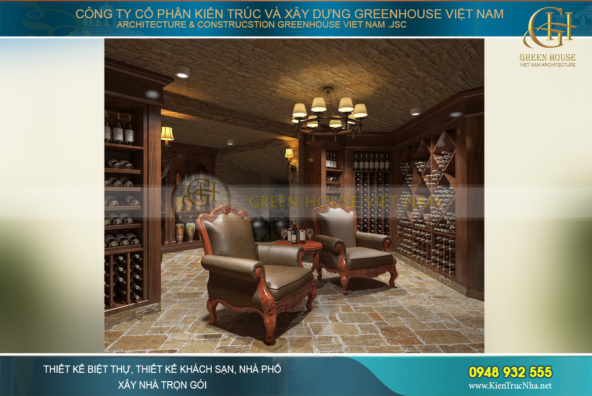 thiết kế nội thất biệt thự tân cổ điển 4 tầng bắc giang