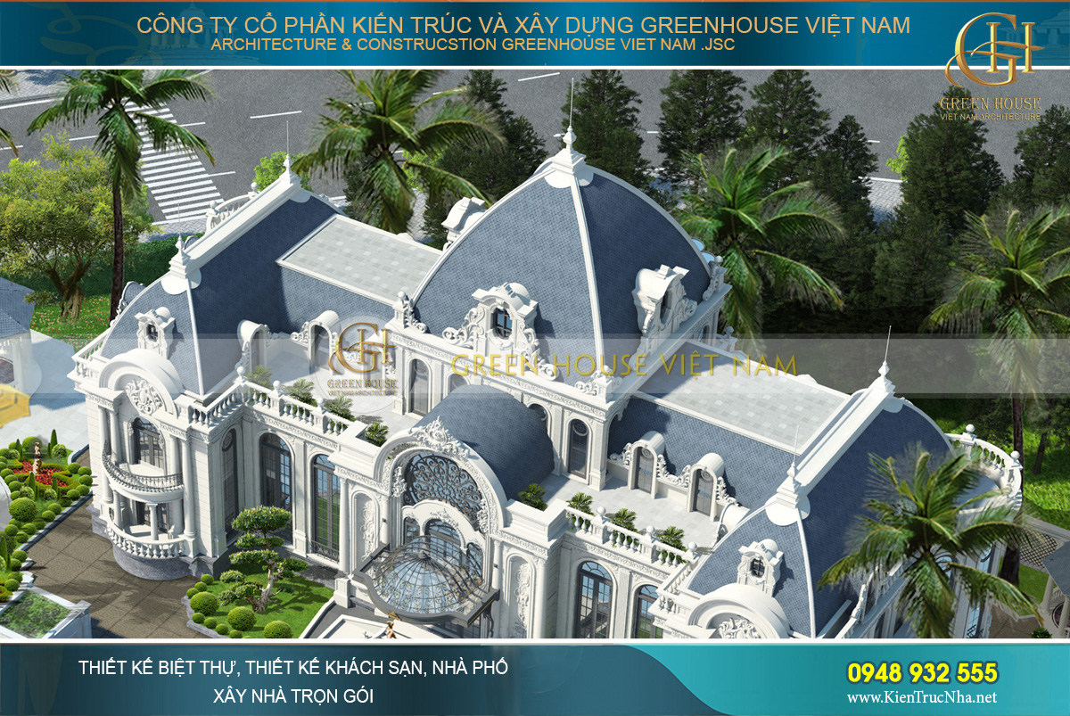 thiết kế biệt thự cổ điển Rạng Đông tại Phan Thiết