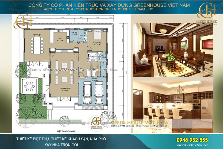 thiết kế biệt thự tân cổ điển 3 tầng Bắc Giang