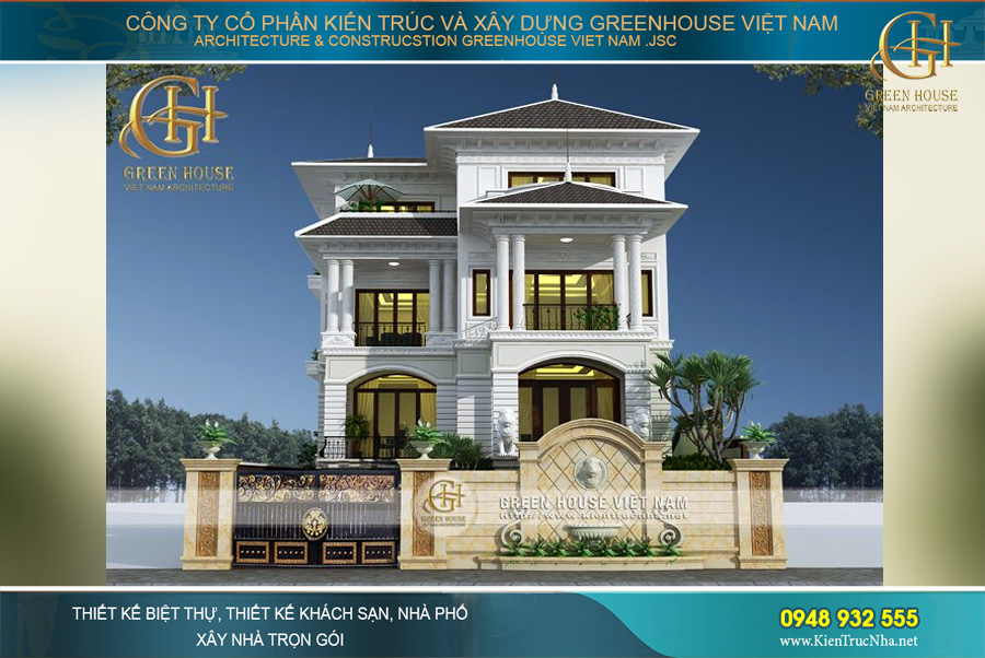thiết kế biệt thự tân cổ điển 3 tầng tại hà nội thiết kế biệt thự tân cổ điển 3 tầng tại hà nội