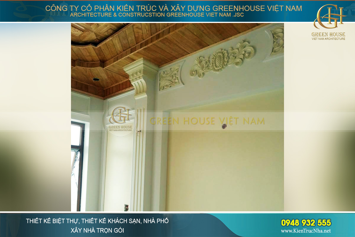 thi công trọn gói biệt thự tân cổ điển 4 tầng