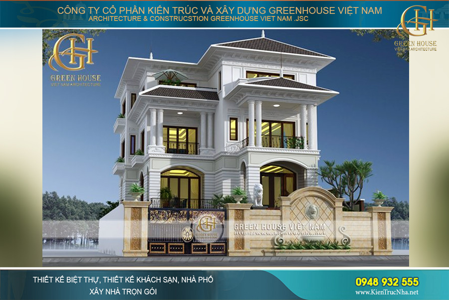 thiết kế biệt thự tân cổ điển 3 tầng tại hà nội thiết kế biệt thự tân cổ điển 3 tầng tại hà nội
