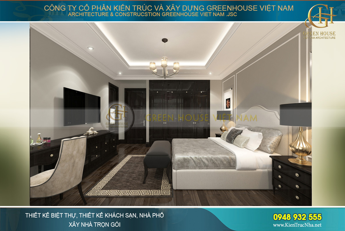 thiết kế và thi công biệt thự tân cổ điển tại Bắc Giang