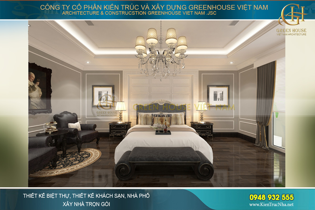 thiết kế và thi công biệt thự tân cổ điển tại Bắc Giang