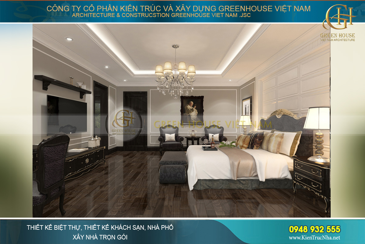 thiết kế và thi công biệt thự tân cổ điển tại Bắc Giang
