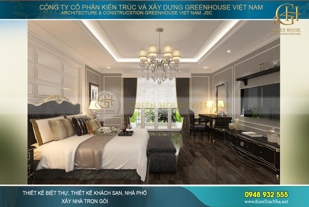 thiết kế và thi công biệt thự tân cổ điển tại Bắc Giang