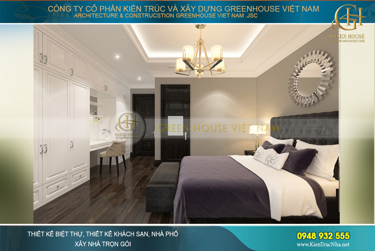 thiết kế và thi công biệt thự tân cổ điển tại Bắc Giang