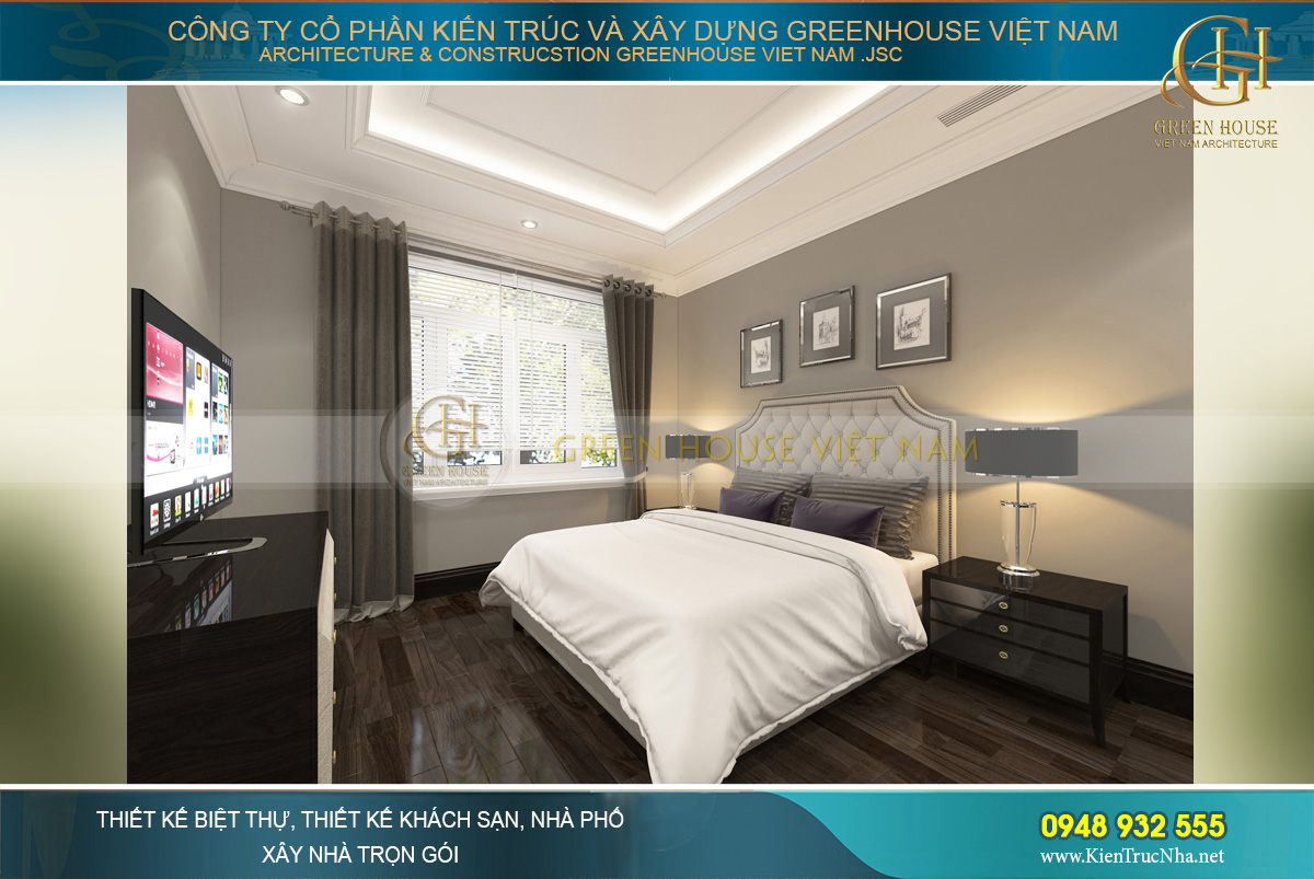 thiết kế và thi công biệt thự tân cổ điển tại Bắc Giang