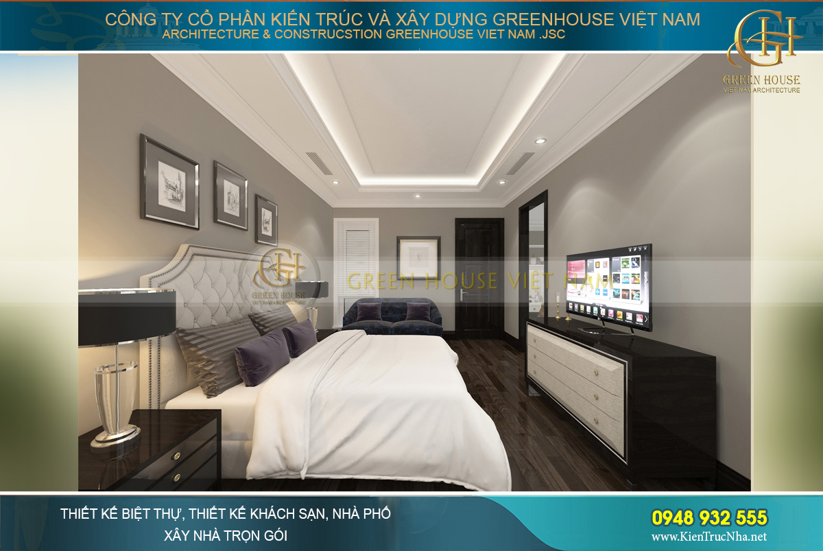 thiết kế và thi công biệt thự tân cổ điển tại Bắc Giang