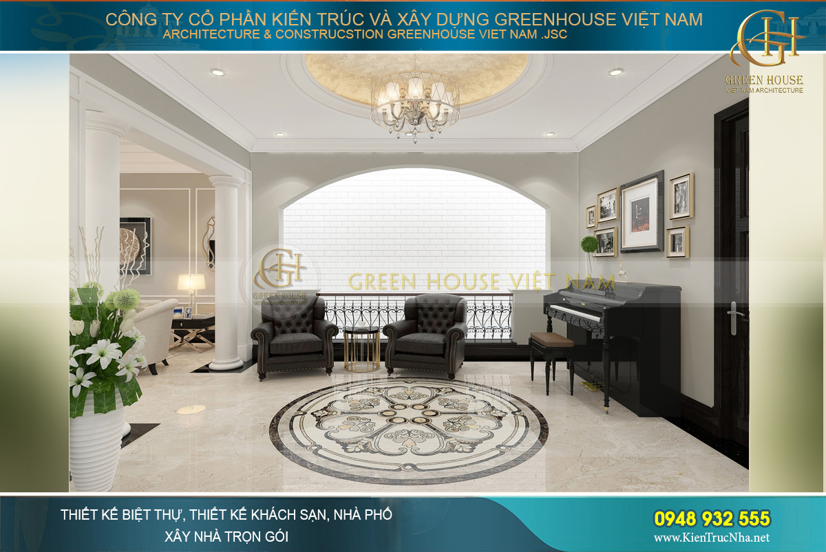 thiết kế và thi công biệt thự tân cổ điển tại Bắc Giang