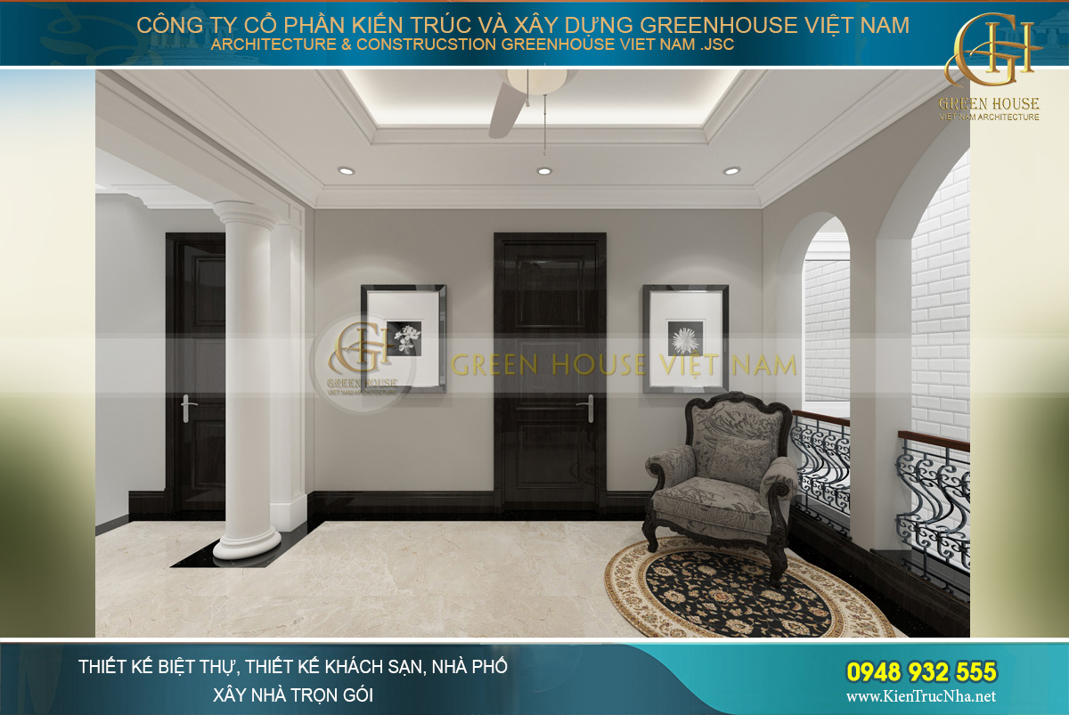 thiết kế và thi công biệt thự tân cổ điển tại Bắc Giang