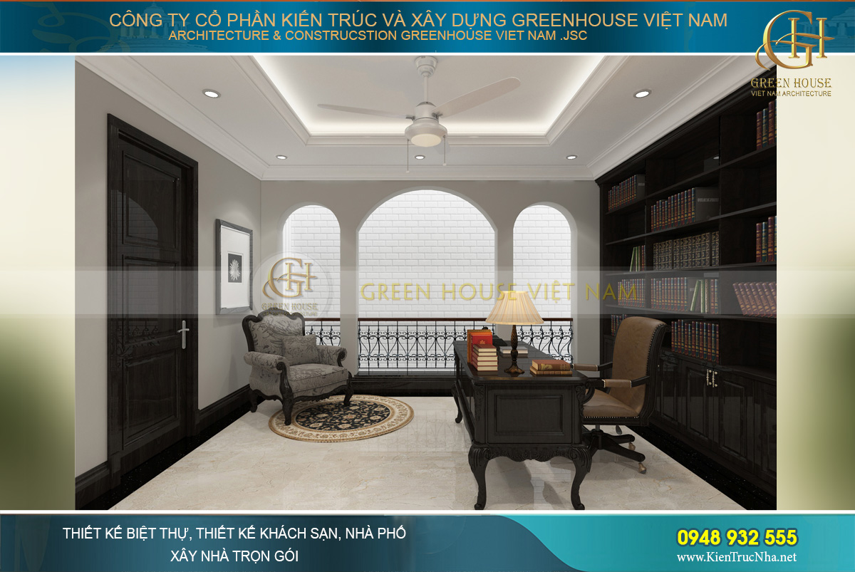 thiết kế và thi công biệt thự tân cổ điển tại Bắc Giang