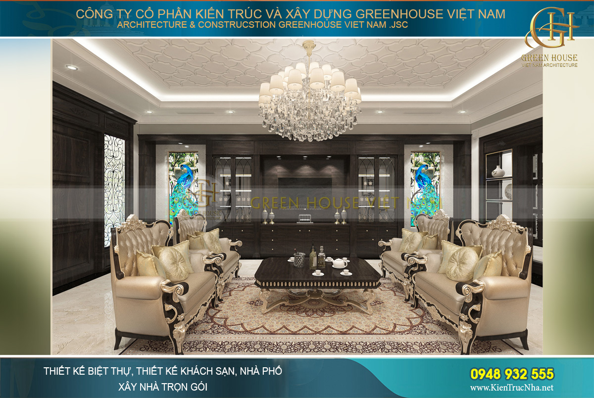 thiết kế và thi công biệt thự tân cổ điển tại Bắc Giang