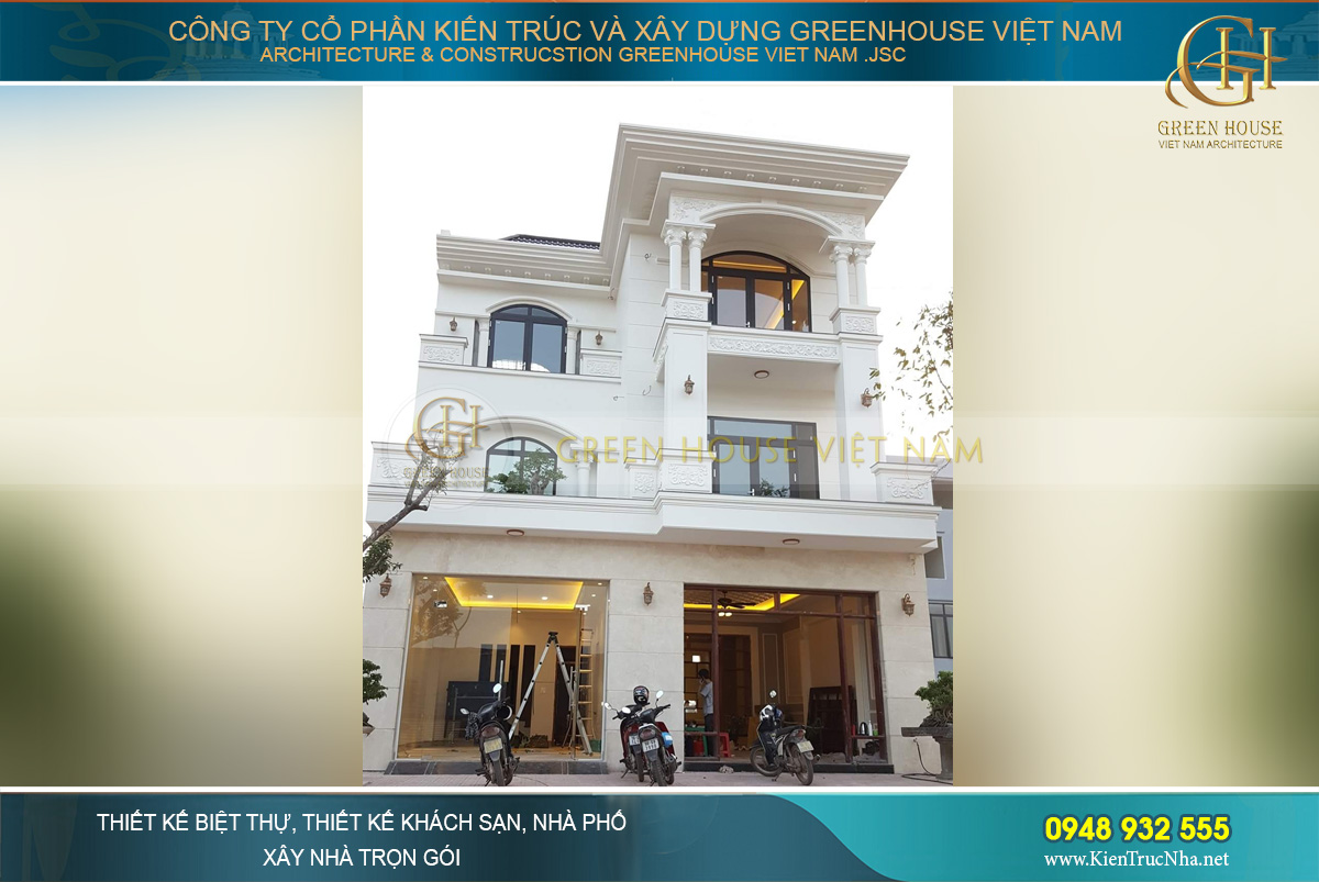 thiết kế và thi công biệt thự tân cổ điển tại Bắc Giang