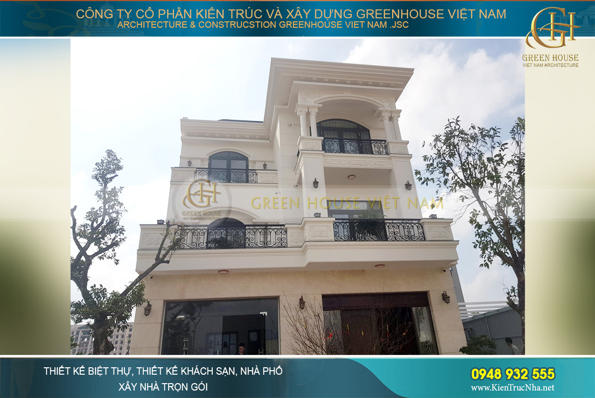 thiết kế và thi công biệt thự tân cổ điển tại Bắc Giang