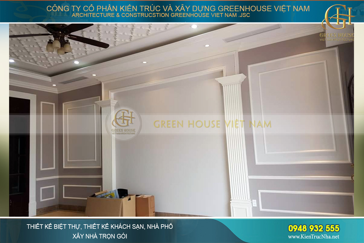 thiết kế và thi công biệt thự tân cổ điển tại Bắc Giang