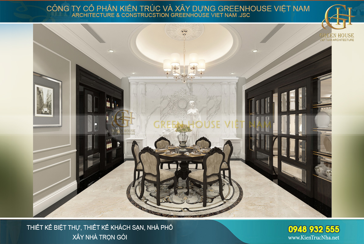 thiết kế và thi công biệt thự tân cổ điển tại Bắc Giang