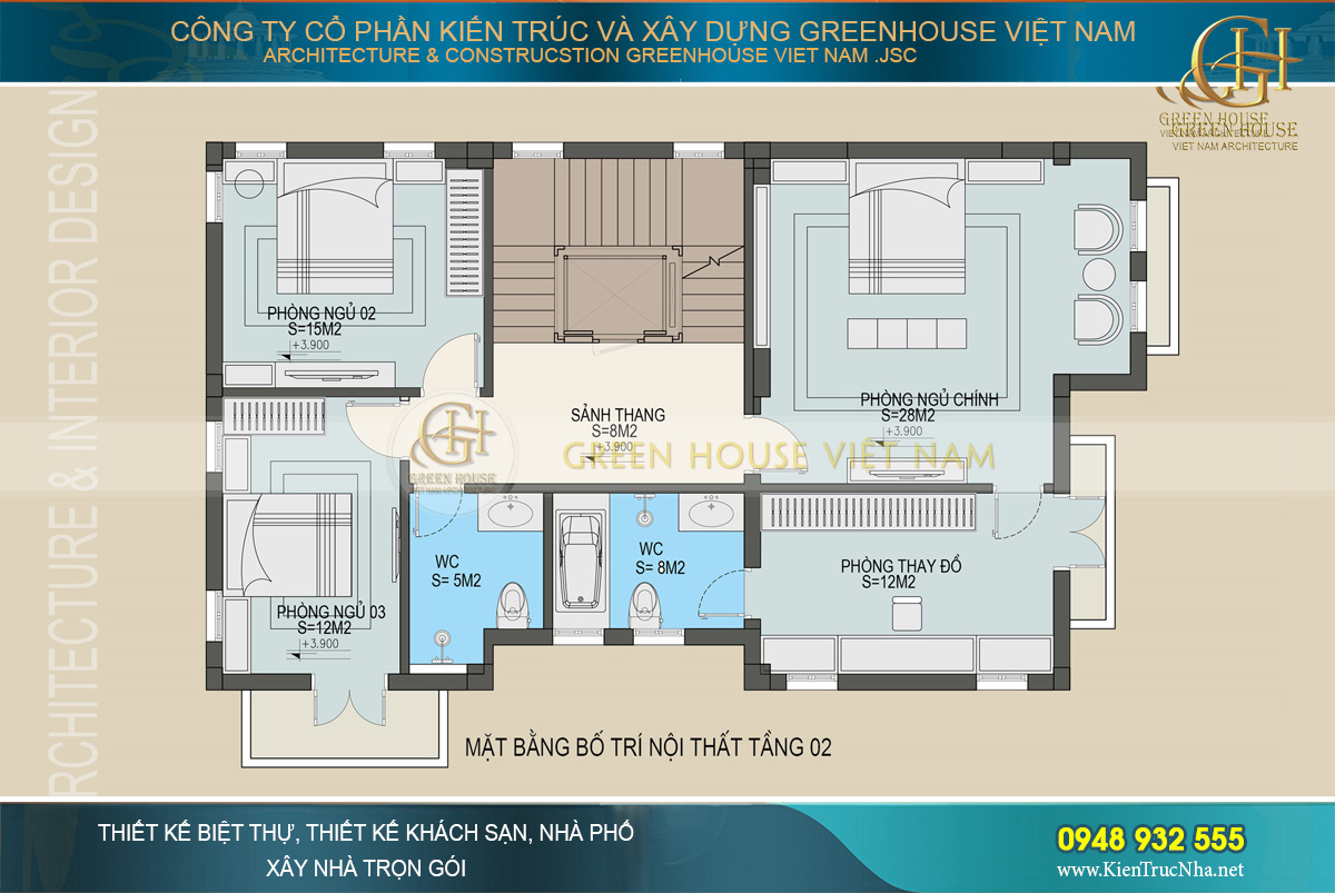 thiết kế nội thất biệt thự tân cổ điển á đông hải phòng