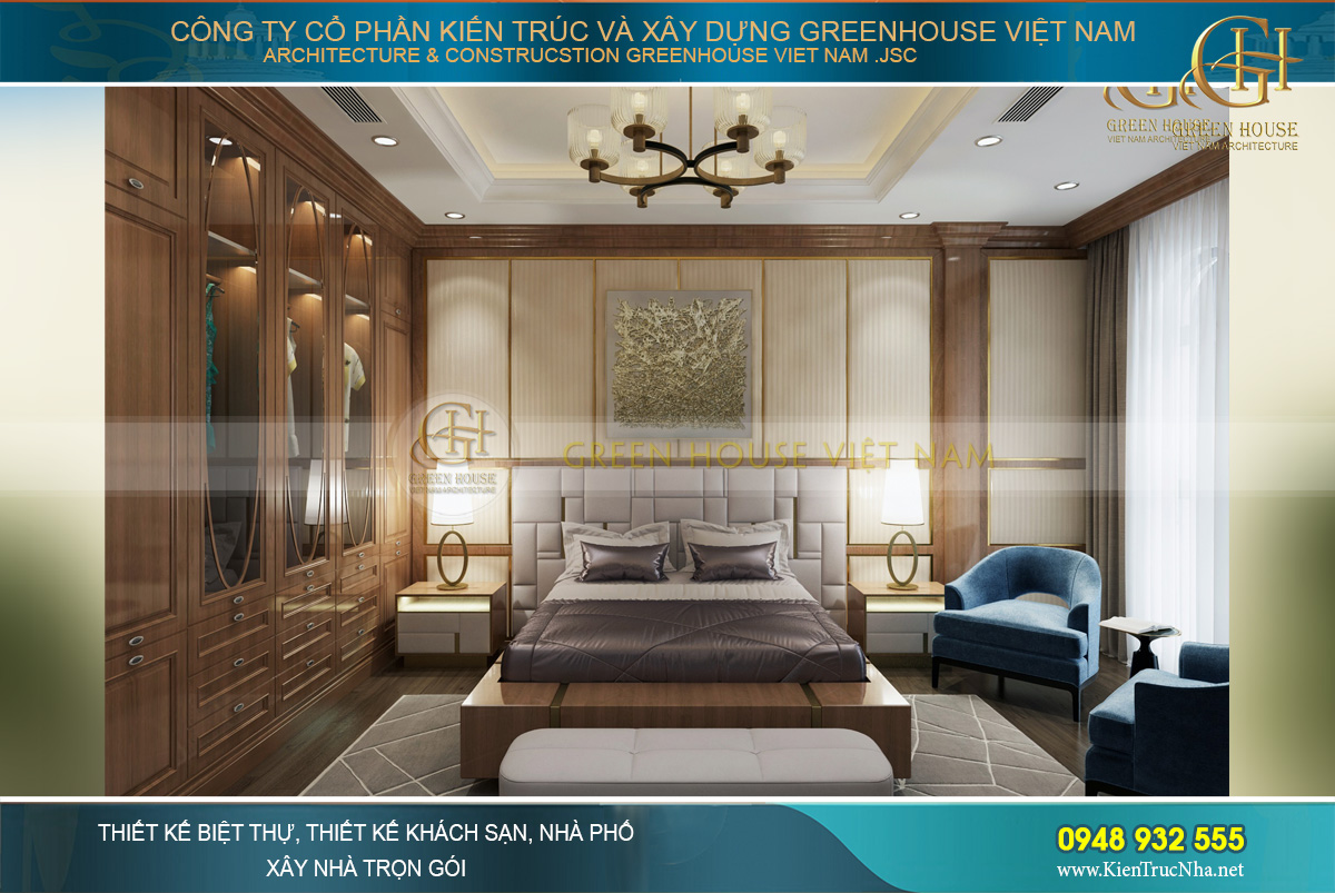 thiết kế nội thất biệt thự tân cổ điển á đông hải phòng