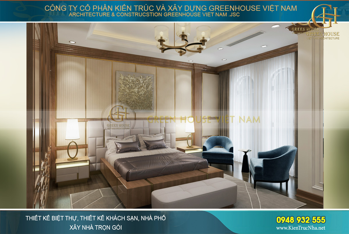 thiết kế nội thất biệt thự tân cổ điển á đông hải phòng