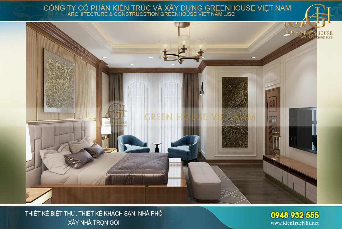thiết kế nội thất biệt thự tân cổ điển á đông hải phòng
