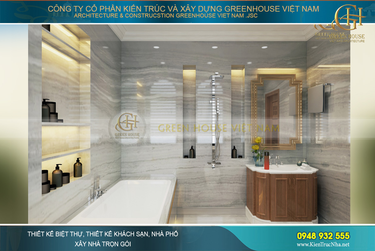 thiết kế nội thất biệt thự tân cổ điển á đông hải phòng
