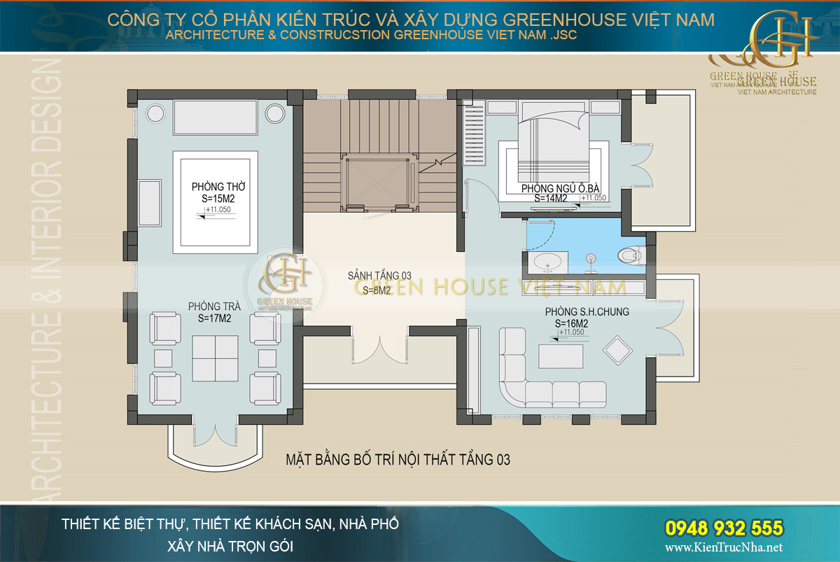 thiết kế nội thất biệt thự tân cổ điển á đông hải phòng