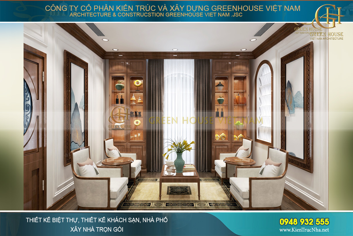 thiết kế nội thất biệt thự tân cổ điển á đông hải phòng