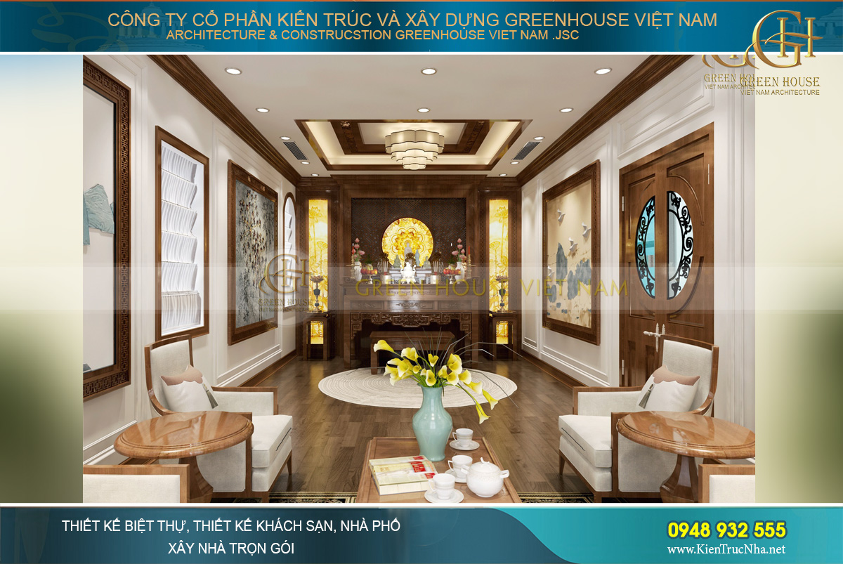 thiết kế nội thất biệt thự tân cổ điển á đông hải phòng